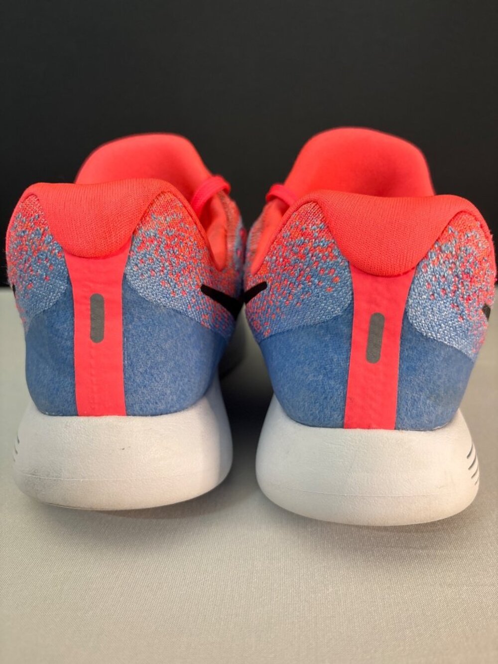 Nike LunarEpic Flyknit Racer Running Shoes Coral Blue Lightweight Breathable (7) - Picture 6 of 14